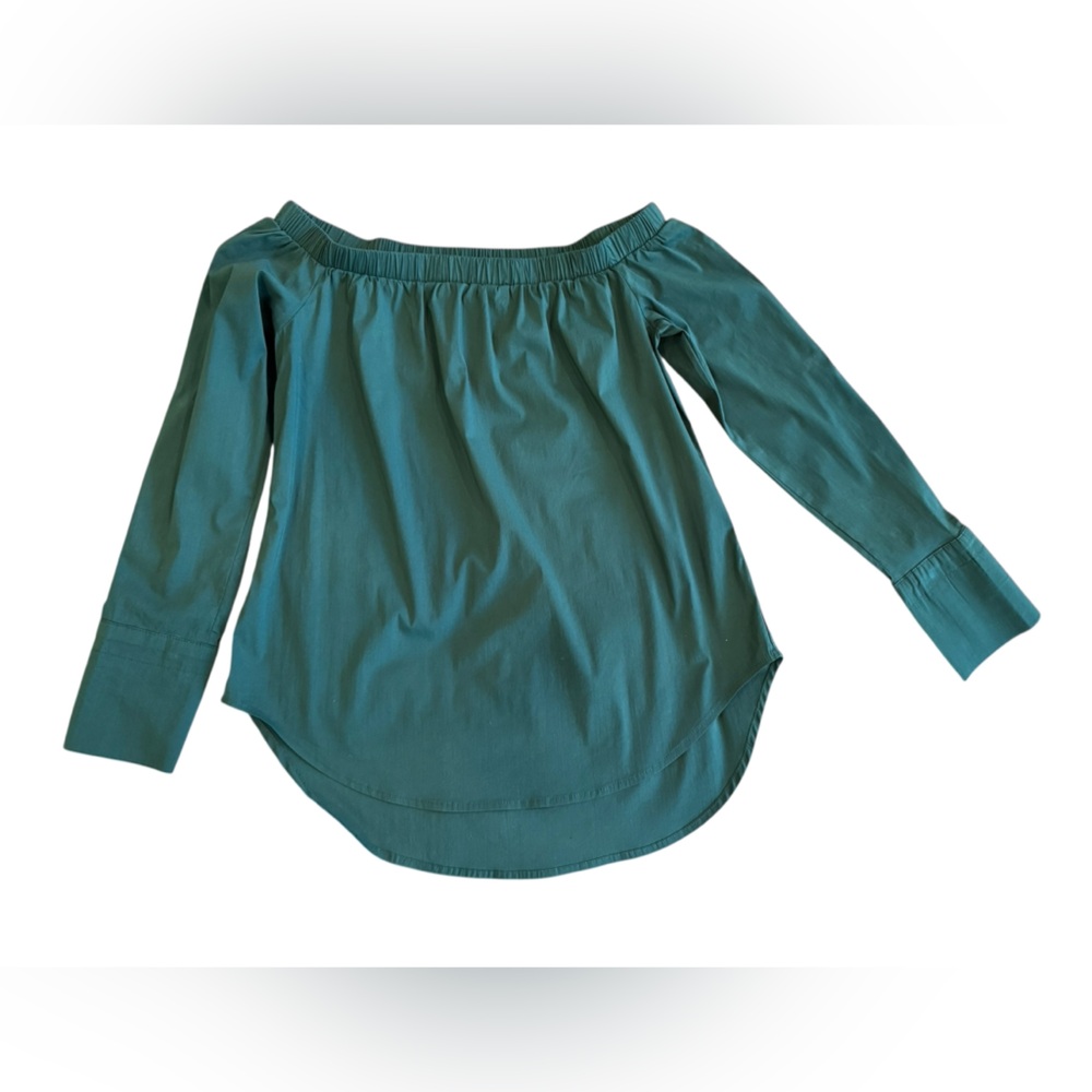 Daniel Cremieux Teal Off-Shoulder Blouse